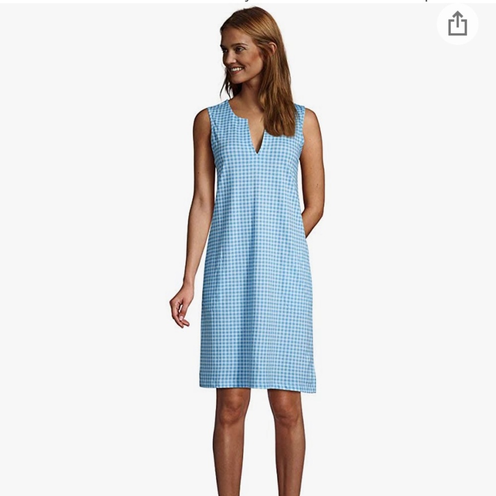 Lands' End Women's Swim Cover-up Dress - Picture 2 of 3